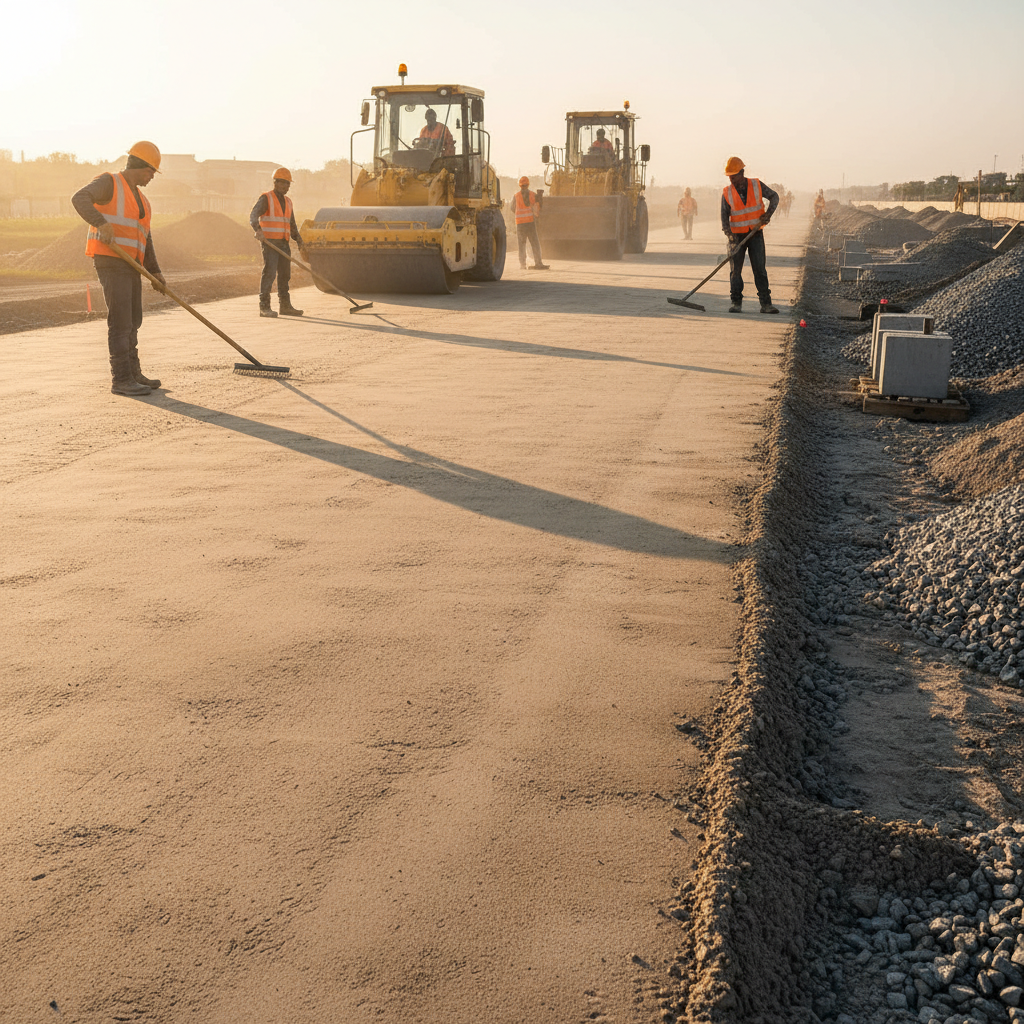 фото Укладка дорожных ЖБИ‑плит: пошаговая инструкция