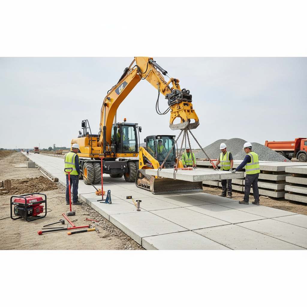 фото Оборудование для монтажа дорожных плит: что понадобится