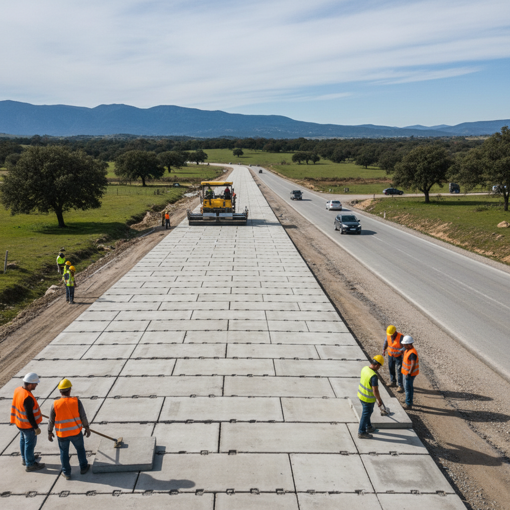 фото Дорожные плиты для постоянных дорог: требования и эксплуатация