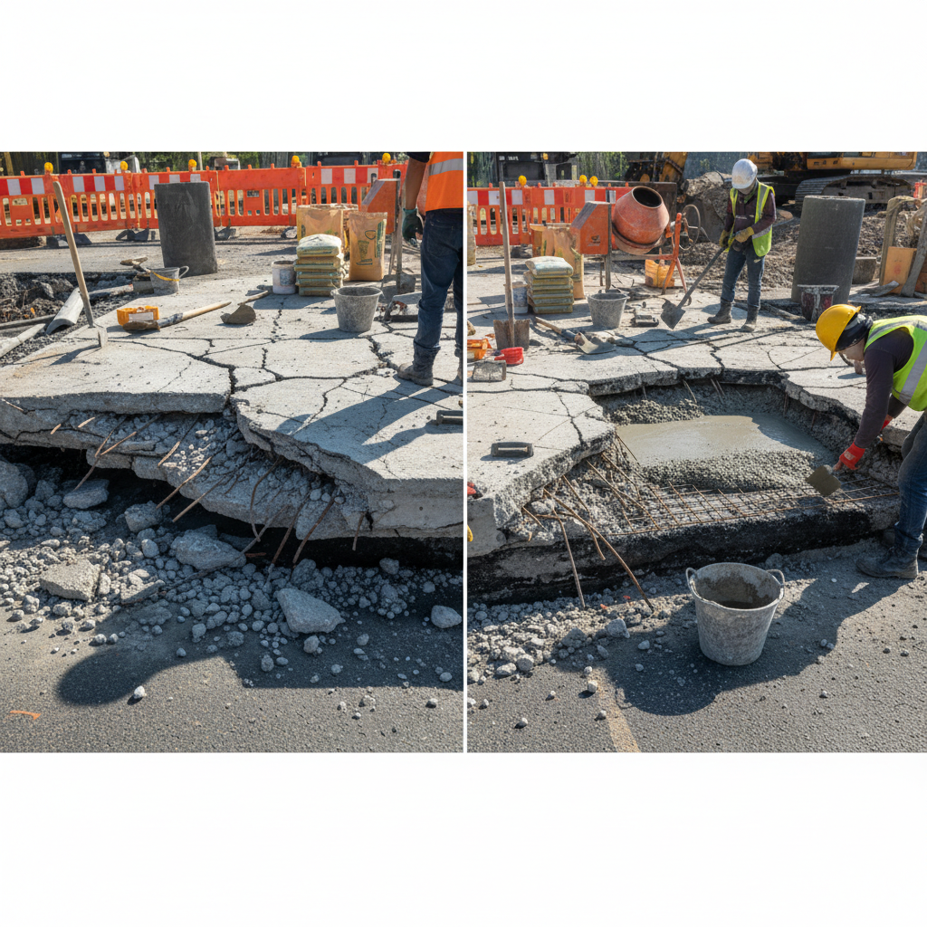 фото Ремонт дорожных плит: типичные повреждения и способы устранения