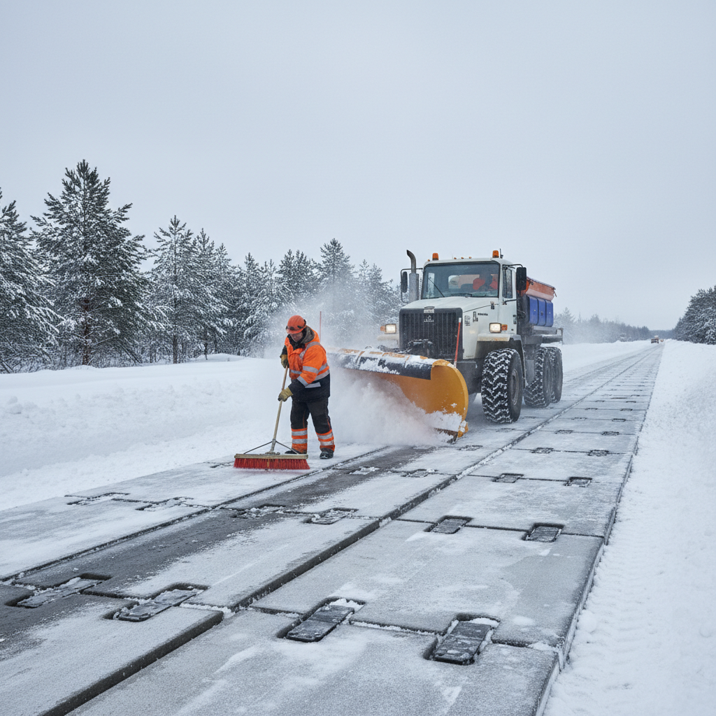 фото Эксплуатация дорожных плит в зимний период: особенности и уход