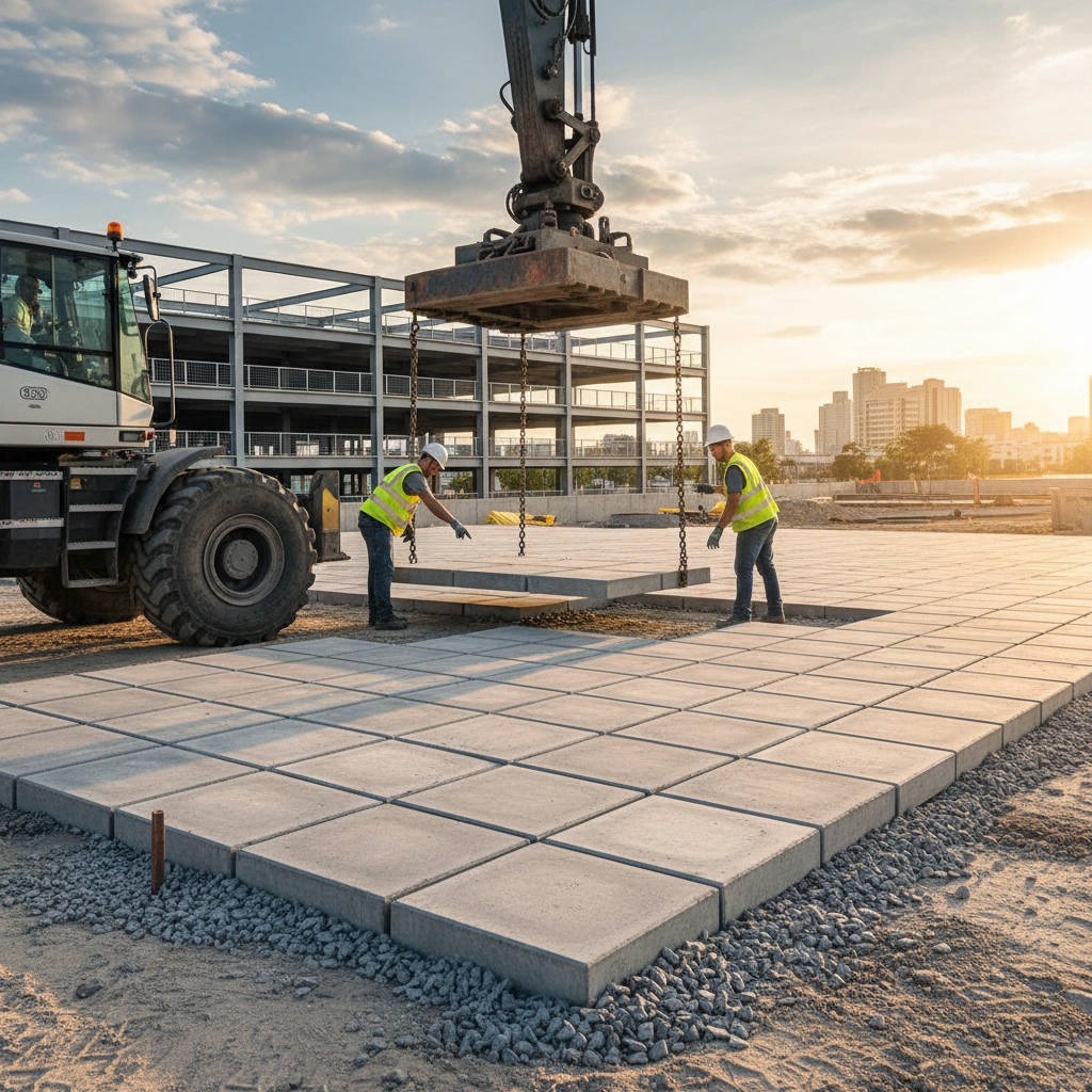 фото Дорожные плиты для парковок: расчёт нагрузки и укладка