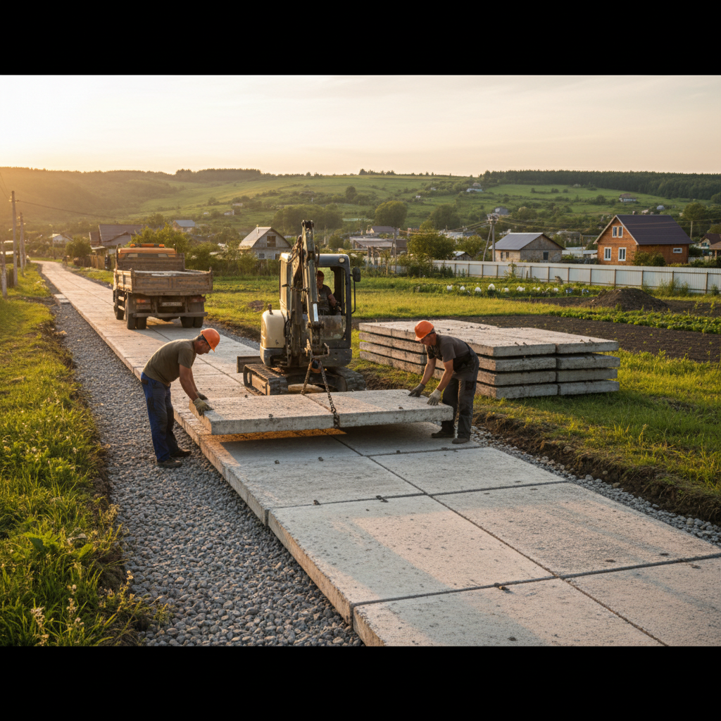 фото Дорожные плиты для СНТ и дачных посёлков: выбор и монтаж