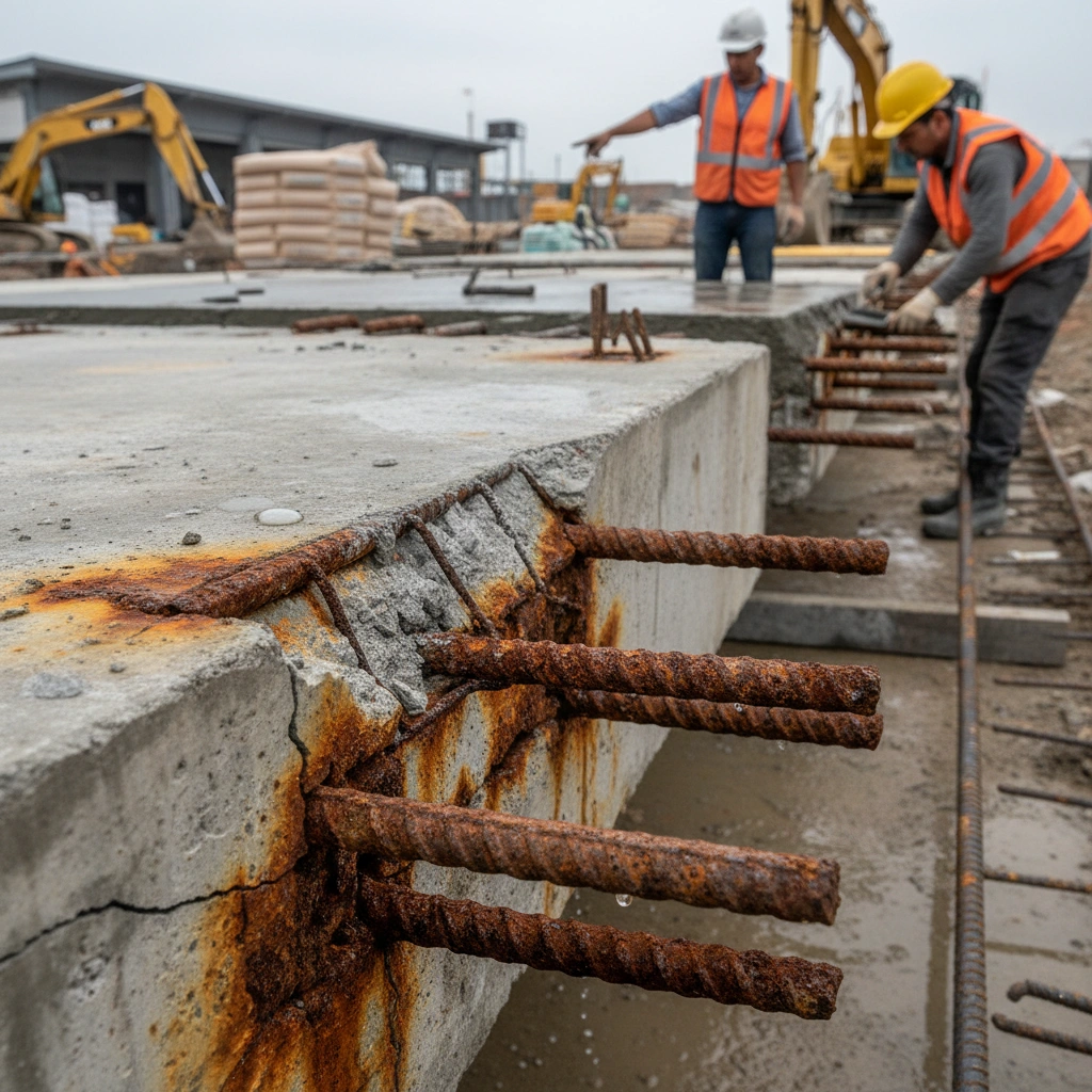 фото Коррозия арматуры в дорожных плитах: причины и профилактика